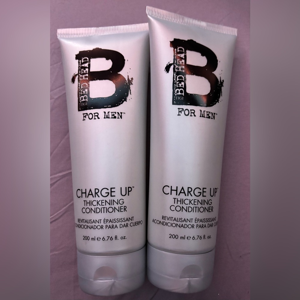 (2) Bed Head for men Charge up thickening conditioners 6.76oz. Each New
